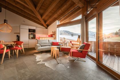 Heller Wohnraum im Chalet