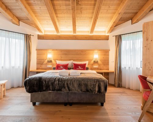 Schlafzimmer im Löwenchalet