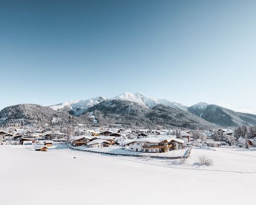 Außenaufnahme Löwenchalets Winter