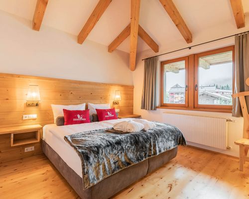 Schlafzimmer im Löwenchalet