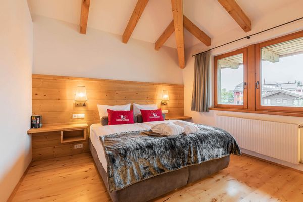Schlafzimmer im Löwenchalet
